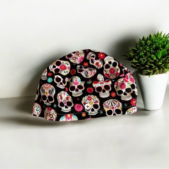 Sugar Skulls Accessories - 🆕 Woman’s “Sugar Sculls” Handmade Scull/Scrub  Cap
